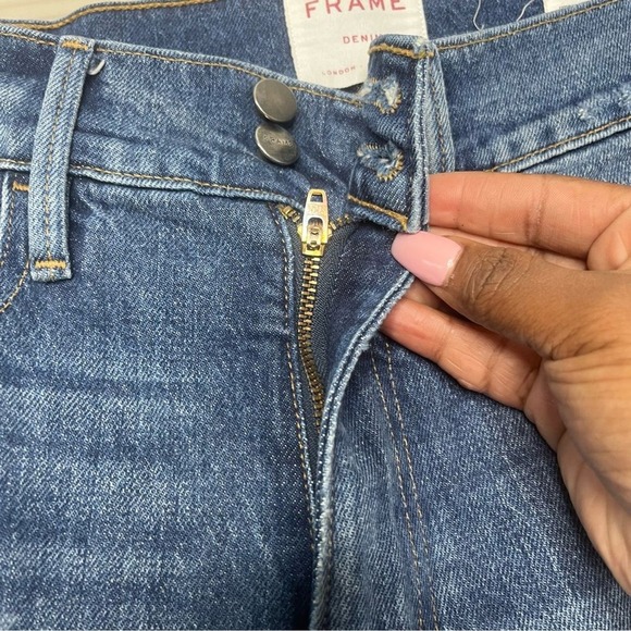Frame‎ Women Jeans 24" Le Sylvie Slender Straight Leg Denim Wash Stretch Western - Picture 8 of 11